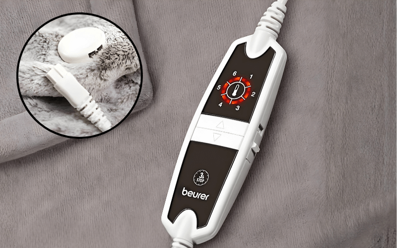 Bộ nguồn tháo rời của chăn điện BEURER HD150 XXL 200 x 150cm màu nâu