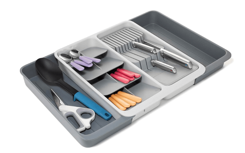 Khay đựng dao muỗng nĩa và cắm dao hộc kéo nhà bếp có thể mở rộng DrawerStore Joseph Joseph 8500015