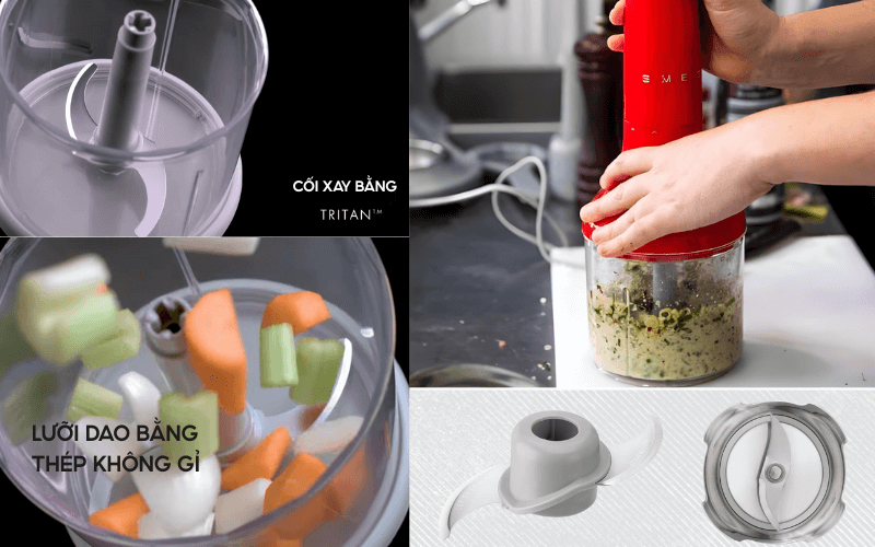 Bộ máy xay cầm tay SMEG HBF03 nhiều màu