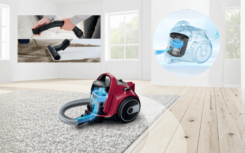 Máy hút bụi BOSCH BGC05AAA2 màu đỏ
