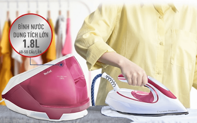 Bàn là hơi nước cao cấp Tefal SV9201 Express Protect màu đỏ