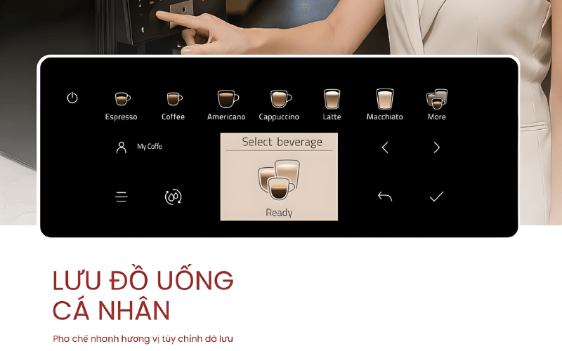 Máy pha cà phê KALERM B5 màu đen