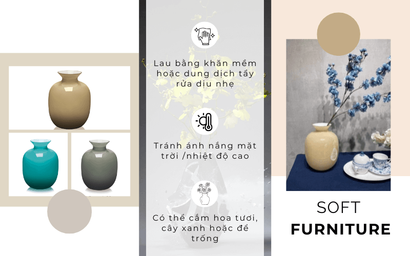 Sử dụng và bảo quản lọ hoa IVV Rialto