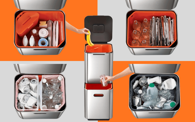 Thùng rác phân loại và khử mùi 3 ngăn Joseph Joseph Totem 40L/60L