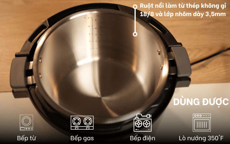 Lòng nồi áp suất điện Instant Pot Pro 60 2026 5,7 Lit 10in1