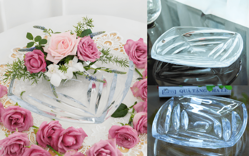 Đĩa Pha lê Facet 30cm Crystal Bohemia