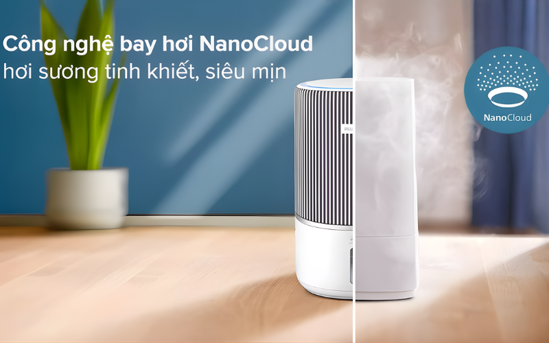 Công nghệ NanoCloud máy lọc không khí và bù ẩm Philips AC3420/10