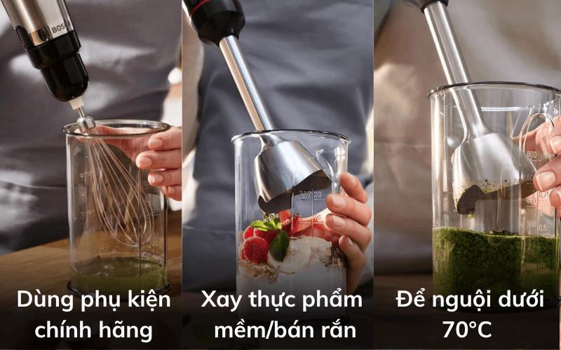 Cách dùng máy xay cầm tay BOSCH MSM6M622 đúng