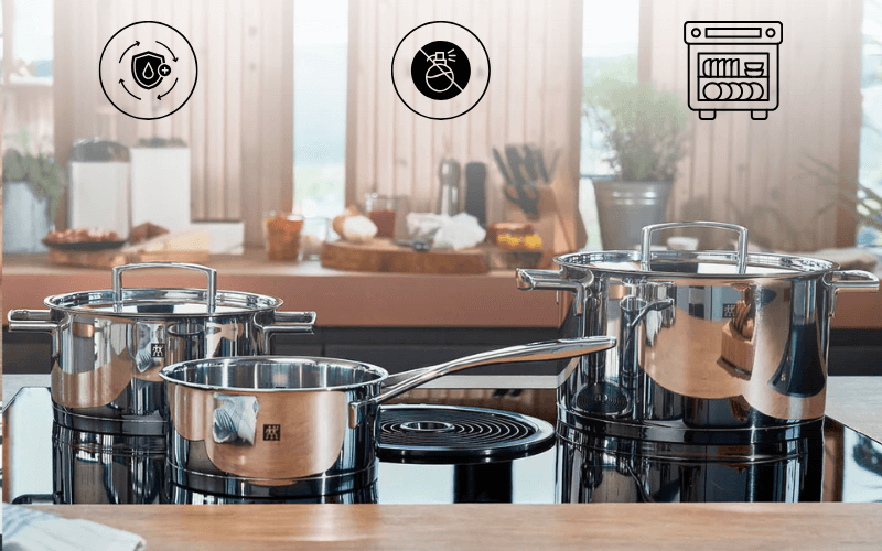 Bộ nồi Zwilling Passion 5 món kèm chảo 2 quai an toàn