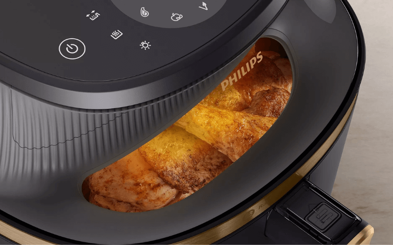 Nồi chiên không dầu Philips NA332/00 6,2L cửa sổ kính trong suốt