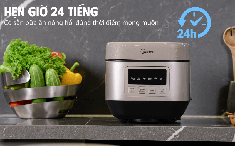 Nồi cơm điện MIDEA MRD180B1BDN dung tích 1,8L hẹn giờ