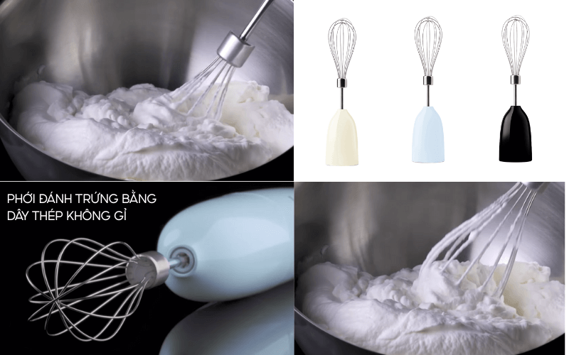 Bộ máy xay cầm tay SMEG HBF03 nhiều màu