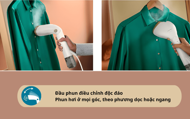 Bàn là hơi nước cầm tay Philips Series 7000 STH7030/18 màu trắng