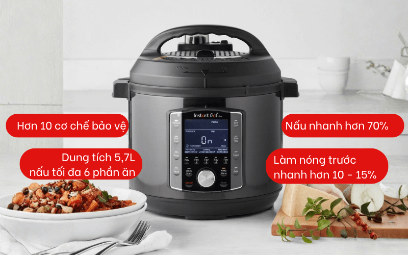 Nồi áp suất điện Instant Pot Pro 60 2026 5,7 Lit 10in1