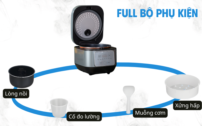 Phụ kiện nồi cơm điện MIDEA MRD180T2BDG dung tích 1,8L
