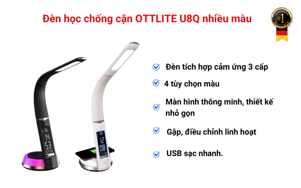 Đèn học chống cận OTTLITE U8Q nhiều màu