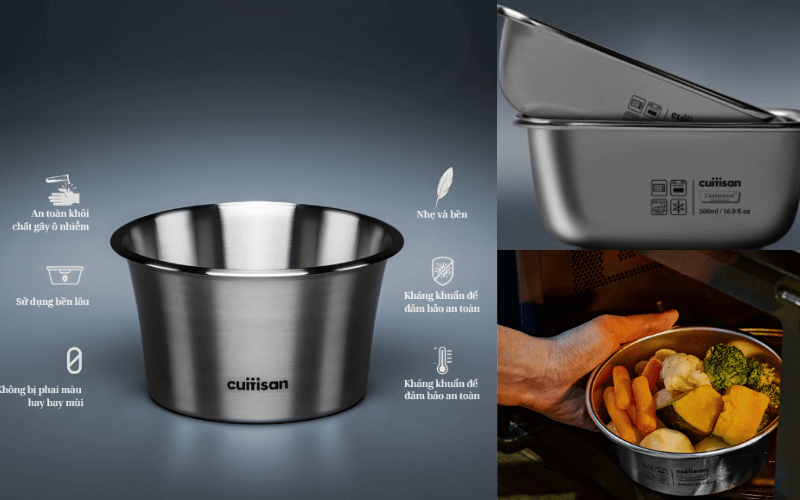 Hộp Inox Cao Cấp Cuitisan Simple nhiều dung tích