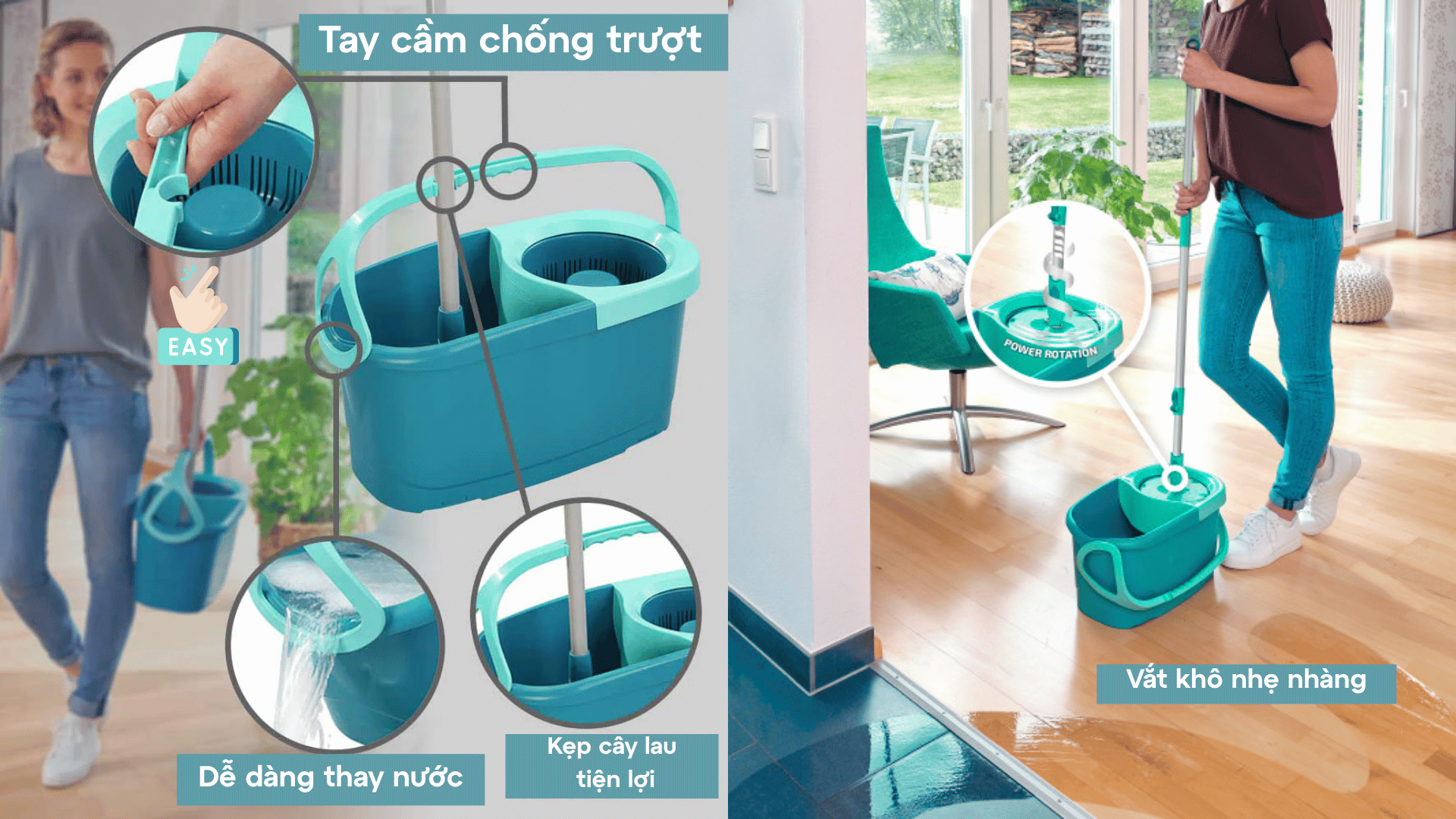 Cây Lau Nhà Nhẹ Dễ Cầm