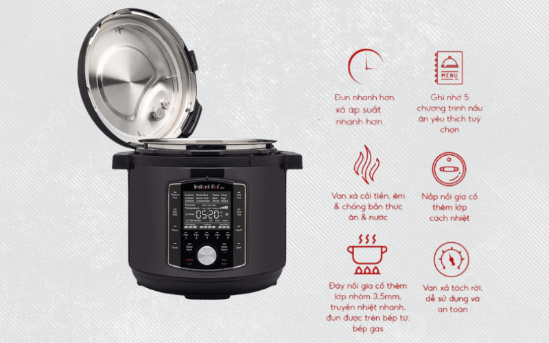 Nồi áp suất điện Instant Pot Pro 5,7 Lit 10in1