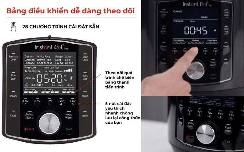 Nồi áp suất điện Instant Pot Pro 5,7 Lit 10in1