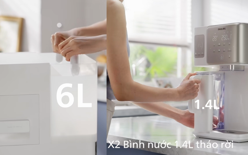 Máy lọc nước RO 6in1 Philips ADD6922CG/97 để bàn màu trắng