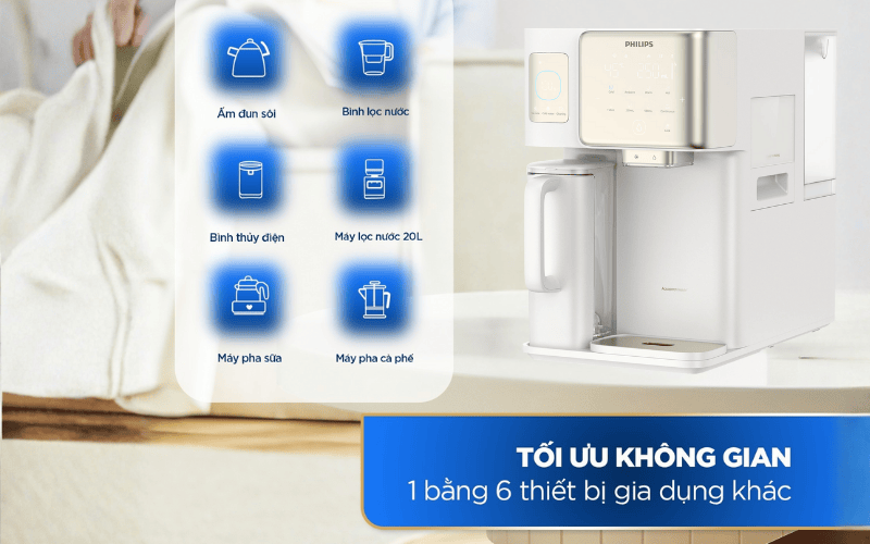 Máy lọc nước RO 6in1 Philips ADD6922CG/97 để bàn màu trắng