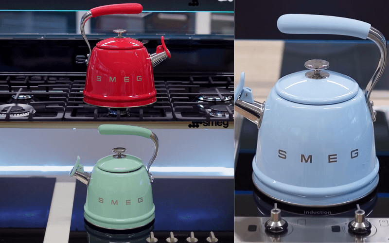 Ấm đun từ thổi sáo SMEG CKLW2001 đun trên mọi loại bếp