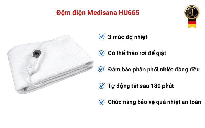 Đệm điện Medisana HU665