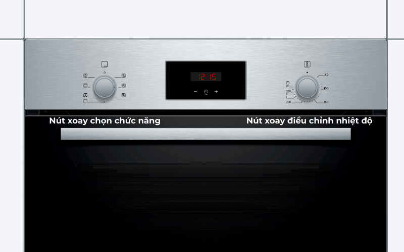 Màn hình và nút xoay Lò nướng âm tủ BOSCH HBF113BR0A Serie 2