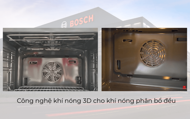 Công nghệ khí nóng 3D lò nướng âm tủ BOSCH HBF113BR0A Serie 2