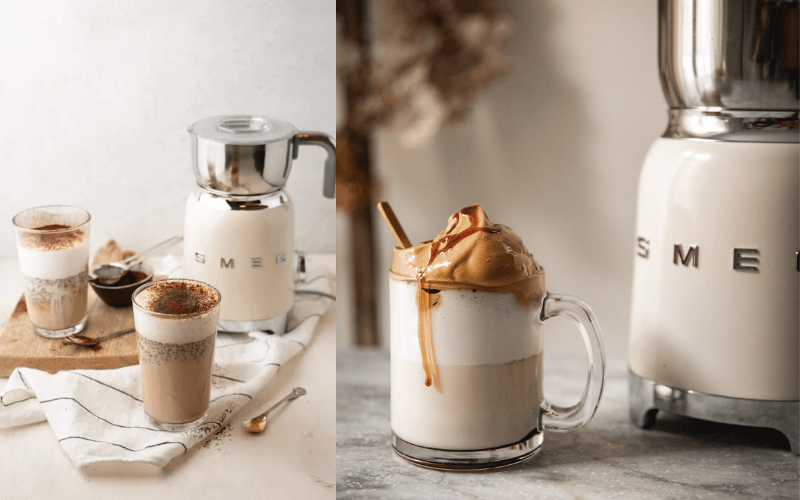 Máy đánh&nbsp;bọt sữa SMEG MFF11 thể pha đa dạng đồ uống