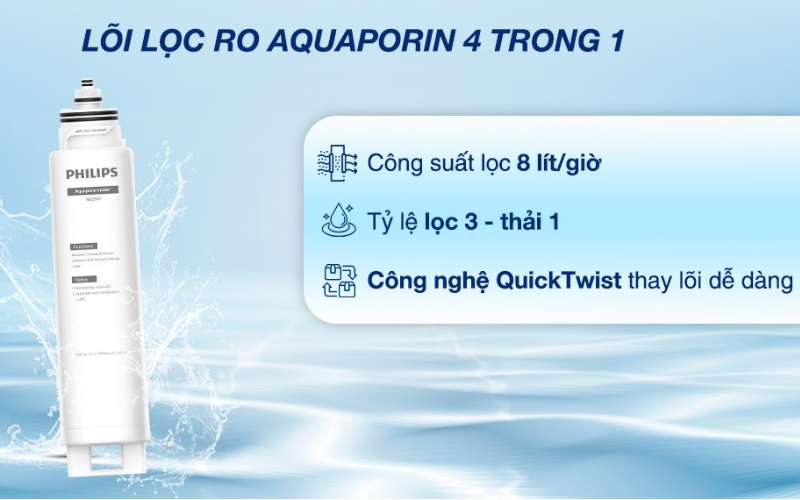 Máy lọc nước RO Philips ADD6901HWH01/74 màu trắng
