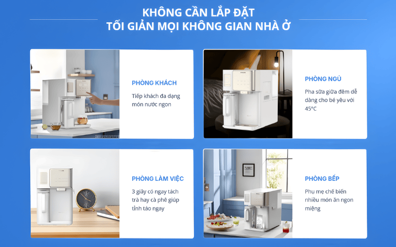 Máy lọc nước RO 6in1 Philips ADD6922CG/97 để bàn màu trắng