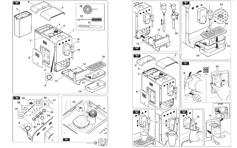 Máy pha cà phê SMEG BCC12 nhiều màu