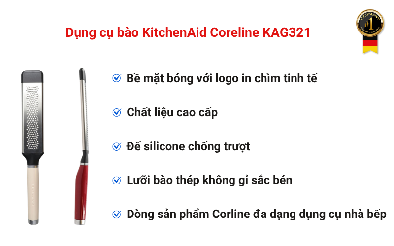 Dụng cụ bào KitchenAid Coreline KAG321