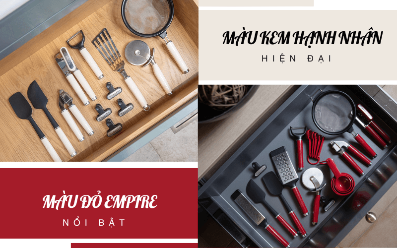 Dụng cụ bào KitchenAid Coreline KAG320 màu đỏ và màu kem