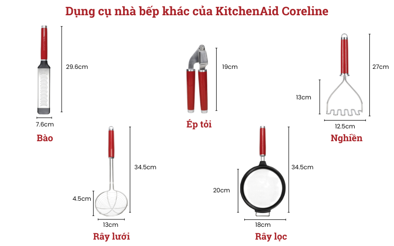 Bộ sưu tập dụng cụ nhà bếp KitchenAid Corline