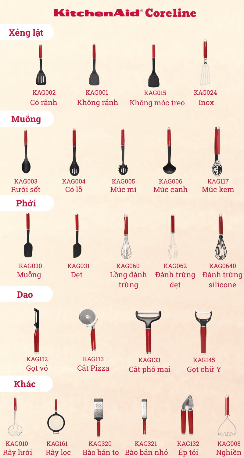 Muỗng múc kem KitchenAid Coreline KAG117 thuộc bộ sưu tập KitchenAid Corline