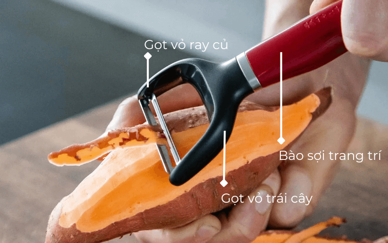 Công dụng dao gọt chữ Y KitchenAid Coreline KAG145