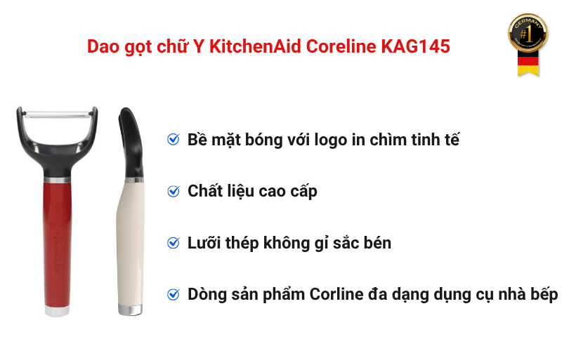 Dao gọt chữ Y KitchenAid Coreline KAG145