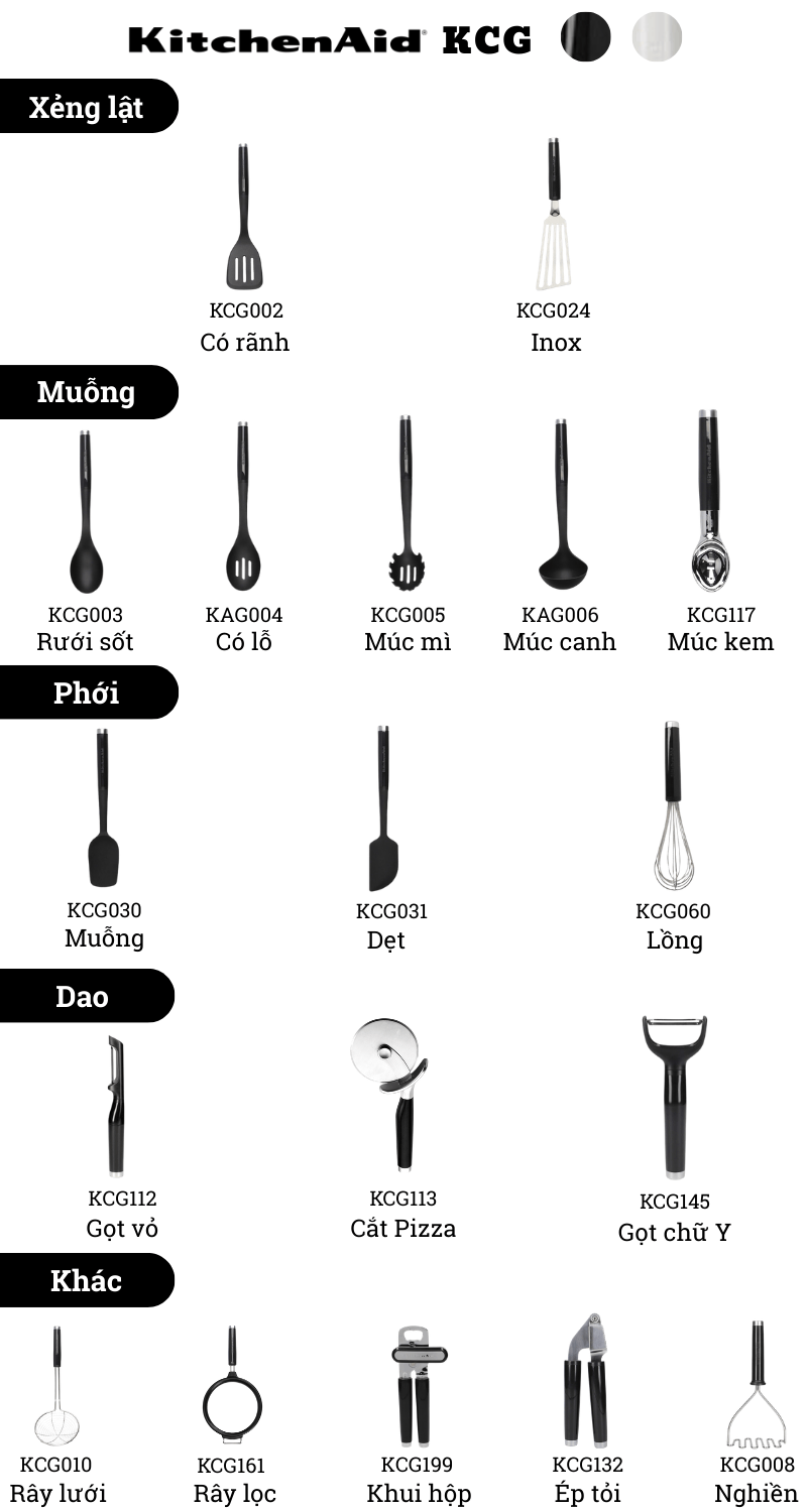 Xẻng lật có rãnh KitchenAid KCG002