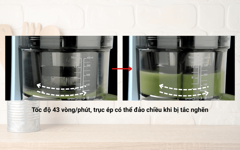 Máy ép chậm SMEG quay đảo chiều