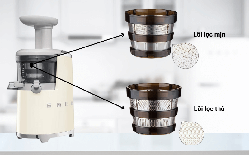 Máy ép chậm SMEG lõi lọc