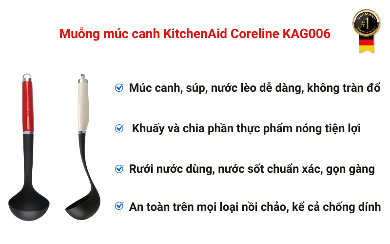 Muỗng múc canh KitchenAid Coreline KAG006