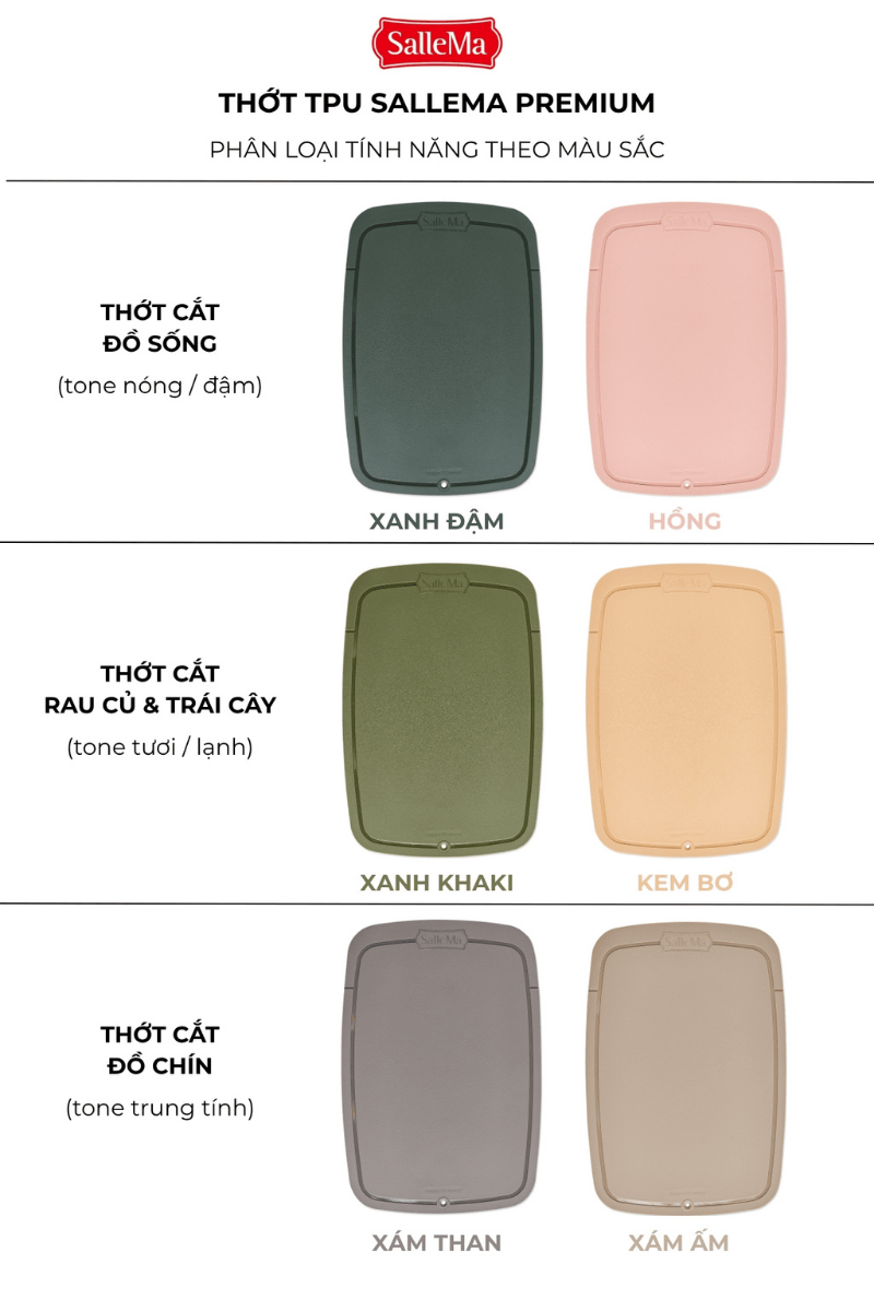 Phân loại thớt TPU SalleMa Premium