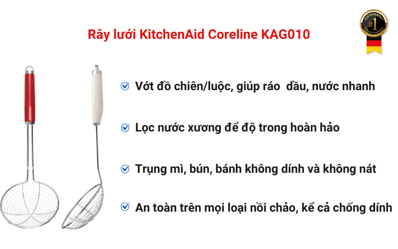 Rây lưới KitchenAid Coreline KAG010 đa di năng