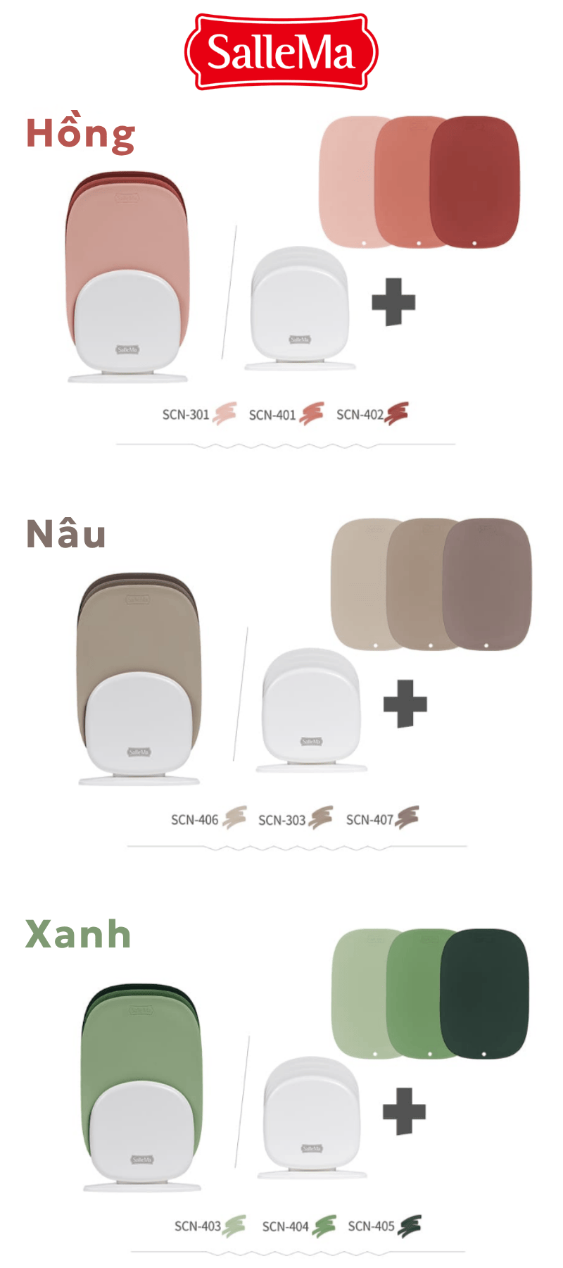 Bộ sưu tập set 3 thớt SalleMa Macaron