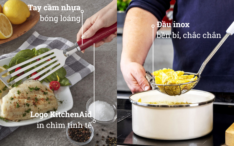 Thiết kế xẻng lật inox KitchenAid Coreline KAG024