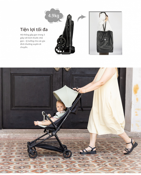 1. Gấp gọn siêu nhanh - Di chuyển linh hoạt