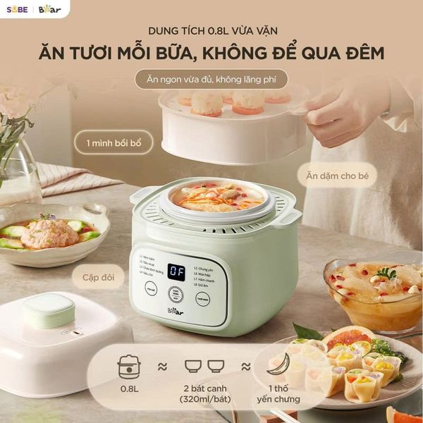 4. Dung tích 0.8L vừa vặn